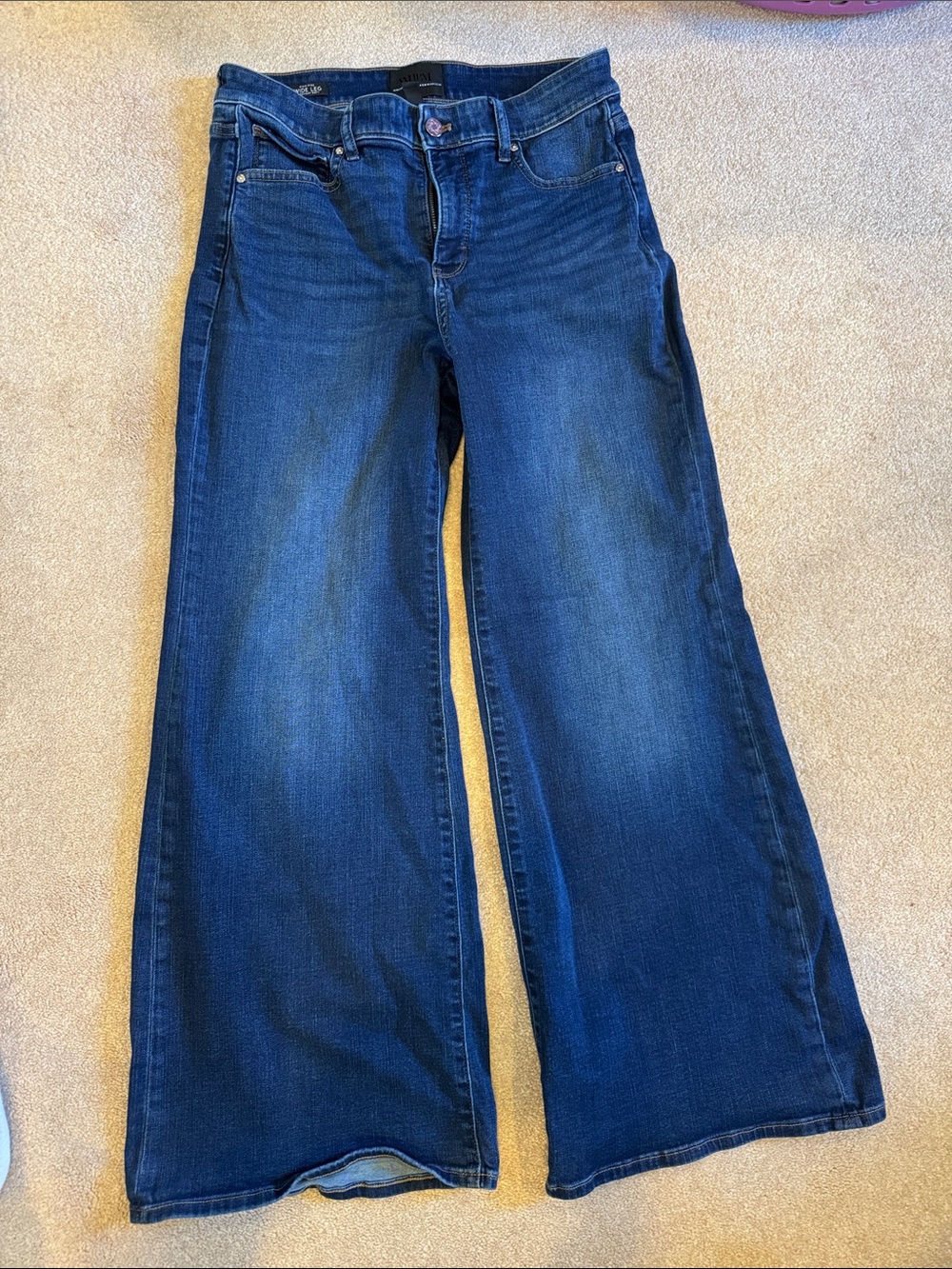 White House Black Market Dark Blue Wide-Leg Jeans